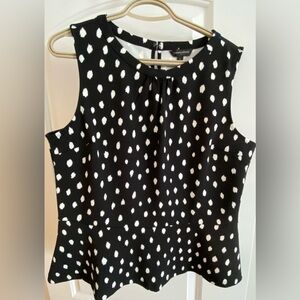 Banana Republic Black and White Polka Dot Top
